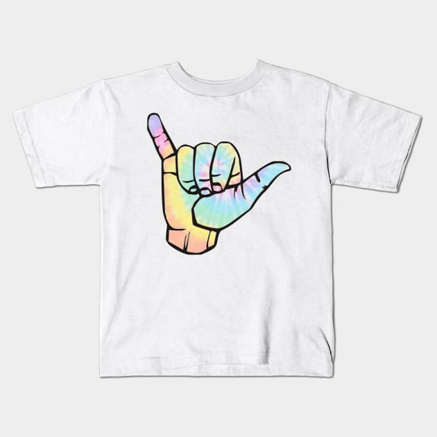 Tie Dye Hang Loose Kids T-Shirt by annmariestowe